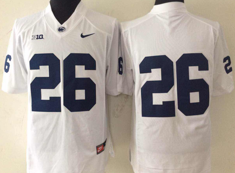 NCAA Youth Penn State Nittany Lions White #26 BARKLEY blank name jerseys